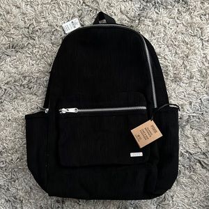 PINK Black Classic Backpack Corduroy